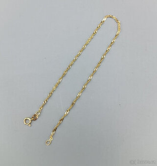 Zlatý náramek 0,85g, 14 kt, 585/1000, délka 19 cm