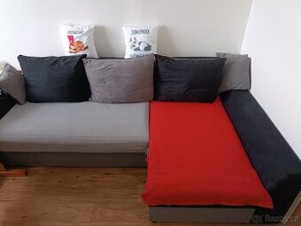 Rozkládací rohový gauč s úložným prostorem