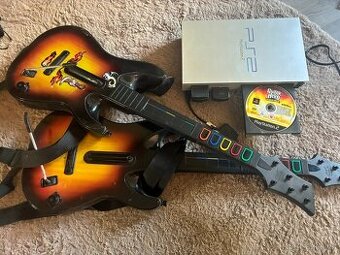 PS2 Fat / Playstation 2 + Guitar Hero + Kytara