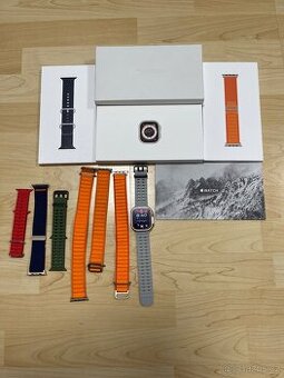 Apple Watch Ultra Titanium Case Orange Alpine Loop 49mm