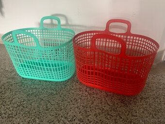 Dvě retro tašky / síťovky / košíky, cena za oba