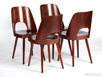 Jídelní židle O. Heardtl ve 100 % stavu, 4 kusy.