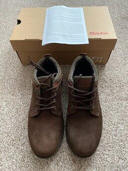 Nové pánské kožené podzimní/zimní boty Baťa - č. 42