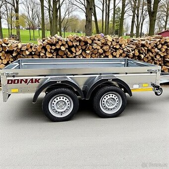 Dvouosý přívěsný vozík sklopný řidičák B, 2x náprava 750kg