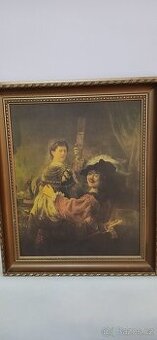 Obraz 50x60cm, REMBRANDT A SASKIA - REPRODUKCE - REMBRANDT
