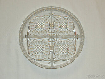 Skleněný broušený talíř 4dílný