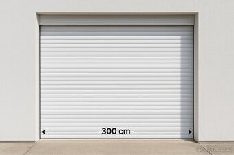 Rolovací vrata s 300x v 250 cm bílá