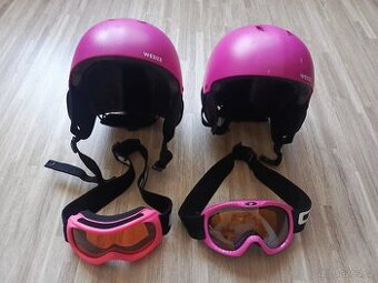Dětská lyžařská helma s brýlemi