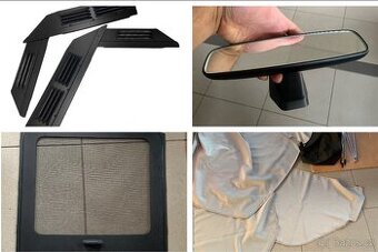 Větrací mřížka VW, Zrcátko VW, zatemňovací clona Multivan T7