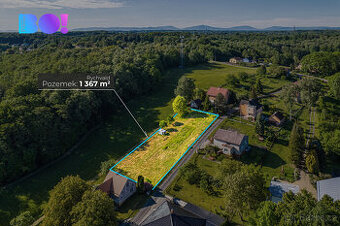 Prodej stavebního pozemku 1367m², projekt RD se stavebním po - 1