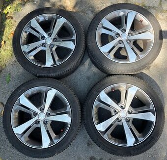 Originální alu kola Peugeot 17" s letními pneu Continental
