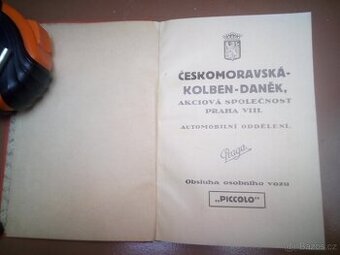 Praga Piccolo 1929 -obsluha osobního vozu-originál