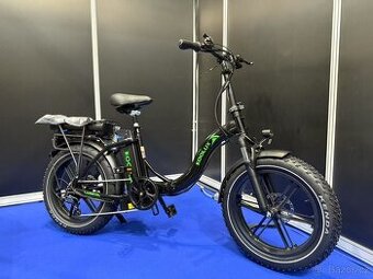 Skládací Elektrické kolo 500 W Dvě baterie 24 Ah Moped