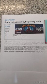 Helloween 24.10.25 O2 arena sektor sezení 118