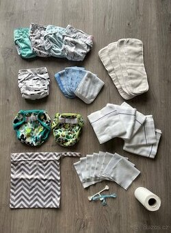 Kompletní sada látkových plen – Petit Lulu, Ohbabyka...