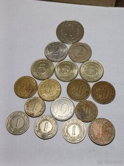 Několik Jugoslávských mincí