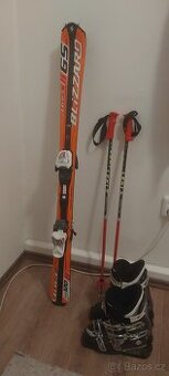 Prodám dětské lyže 120cm, set s botami a hůlkami
