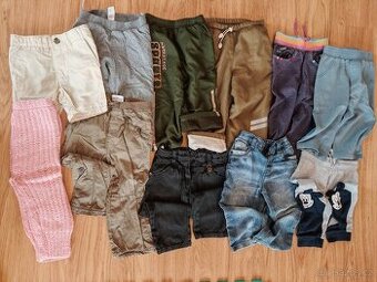 Kalhoty, rifle, tepláky, kraťasy velikost 92 18-24 měsíců