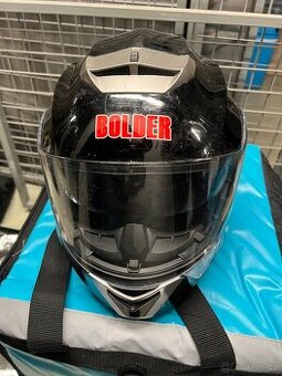 Výklopná helma na motorku Bolder - Černá Vel. L)