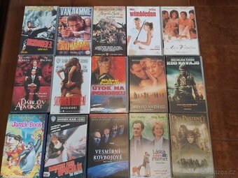 Krásné VHS kazety mix 15 ks, i jednotlivě
