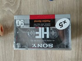 MČ kazeta Sony HF 90, typ I, 1988 5 ks