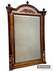 Starožitné zrcadlo v historizujícím stylu - ořech - 1