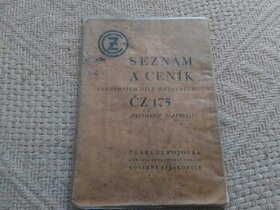 ČZ 175 Standard - katalog ND 1938