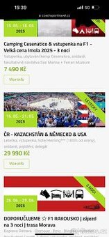 Zájezd na MS v hokeji Dánsko nevhodný dárek