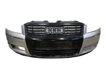 Přední nárazník stříbrná metalíza LY7W Audi A8 4E D3 2005