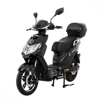 Elektroskútr RACCEWAY® E-FICHTL®, černý-lesklý s baterií 20A