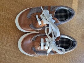 Dětské tenisky kůže/textil šněrovací vel. 29