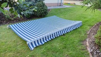 Markýza 3 x 2 m, modro-bílý proužek
