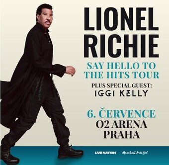 LIONEL RICHIE Say Hello to the Hits Tour sek 102x4 + parking