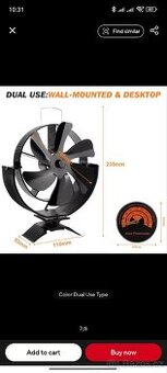 Velký krbový ventilator