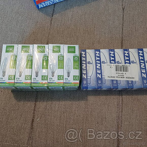 Žárovka vláknová ,svíčka čirá E14 25w 40w, E27 100w,40w