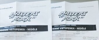 /AKTUÁLNÍ/ Masters of Rock Vizovice - prodám 2 lístky.