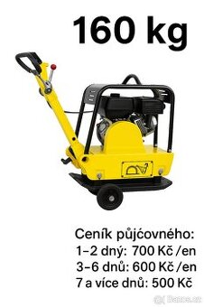 PŮJČÍM VIBRAČNÍ DESKU – 160 kg, BENZÍN,