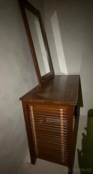 Ratanový stůl se zrcadlem - 1