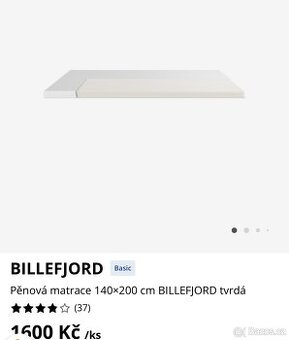 Pěnová vrchní matrace 140x200