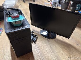 PC set Intel i3 7gn 8gb DDR4 256GB SSD 1TBHDD + monitor 24"