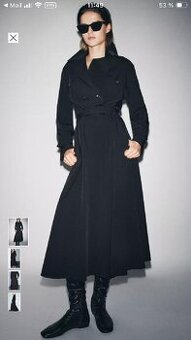 Midi šaty trenčkotového stylu vel. XS/S a L zn. Zara