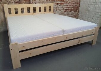 Masivní borovicová postel 80x200 poslední kus