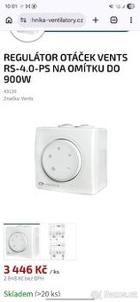 Regulátor otáček ventilátor