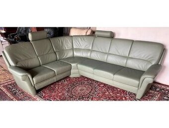 Luxusní rohová kožená sedací souprava, 3009