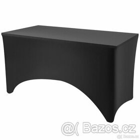 Černé elastické potahy na stoly 120 x 60 cm