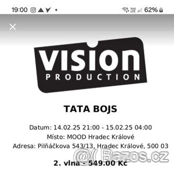 Obrázek k inzerátu: Vstupenky na Tata bojs