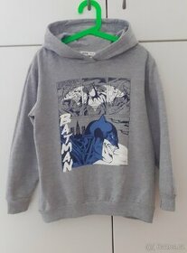 Šedá mikina s kapucí Batman