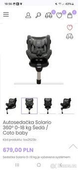 Autosedačka Coto baby Solario