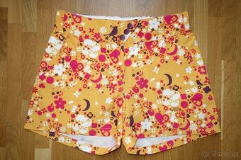 Oranžové vzorované dívčí kraťasy, šortky vel. 152