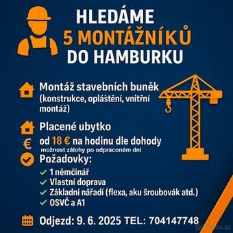 PRÁCE Německo - montážník